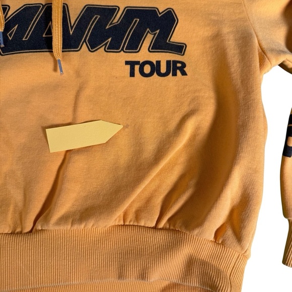 Divided by H&M Justin Bieber Stadium Tour Womens Yellow Black Hoodie Size Medium - Picture 5 of 13